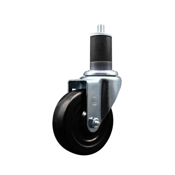 4'' Hard Rubber Wheel Swivel 1-5/8'' Expanding Stem Caster